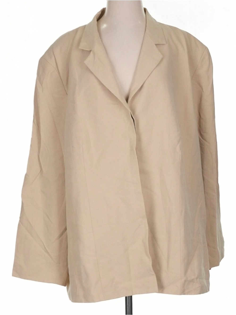 Silk and Linen Blend Tan Blazer